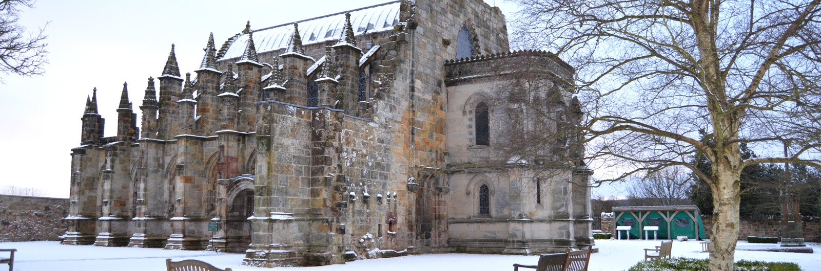 Rosslyn Chapel in the snow