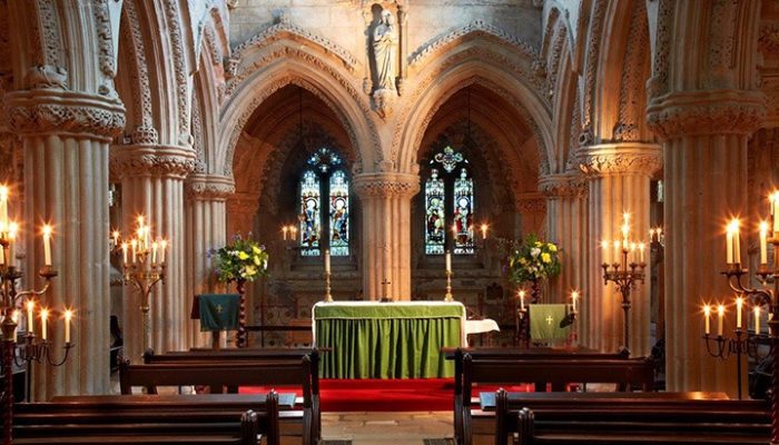 Rosslyn Chapel Interior by Candelight