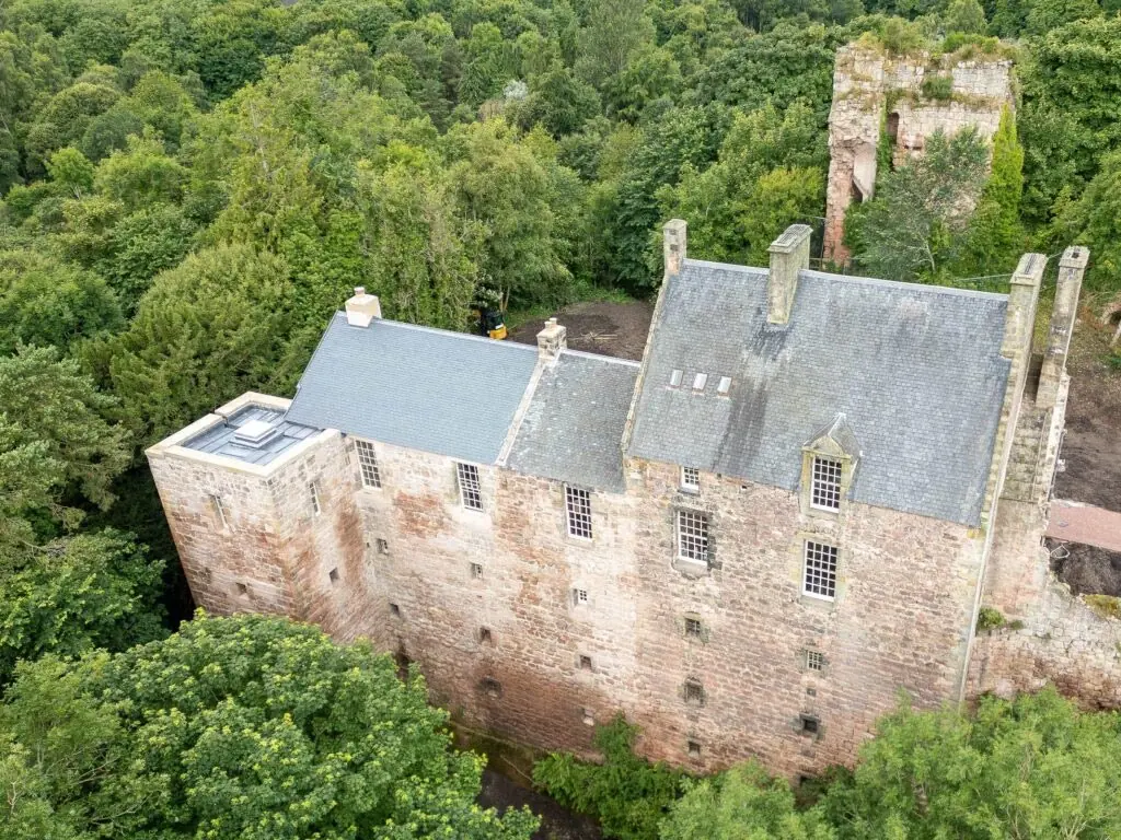 Rosslyn Castle from above